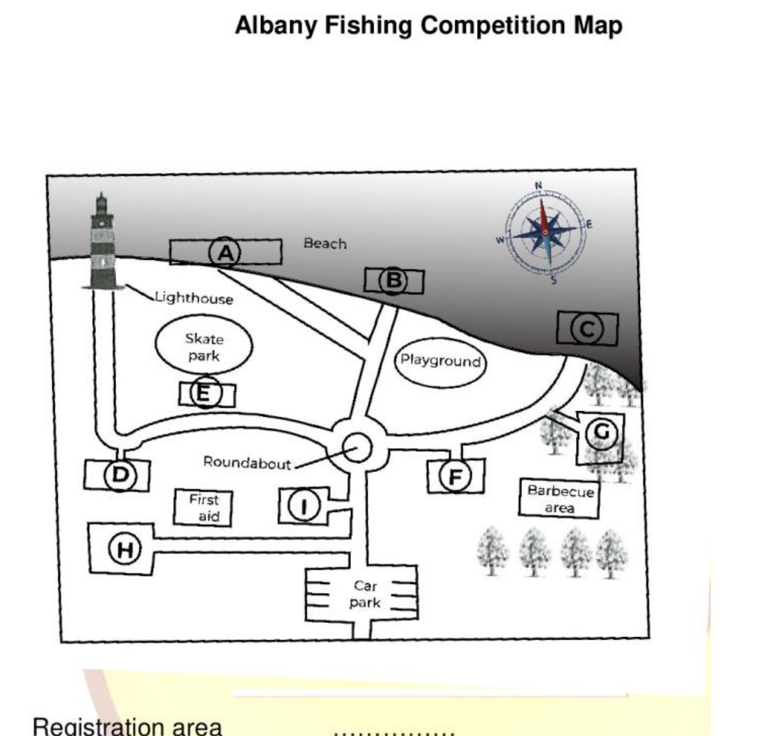 Albany Fishing Competition Map