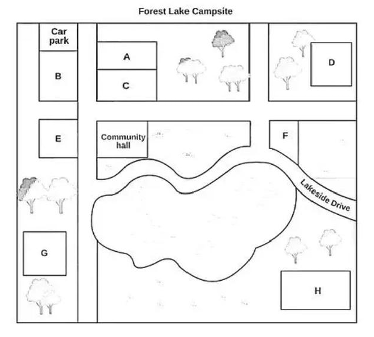 Forest Lake Campsite map